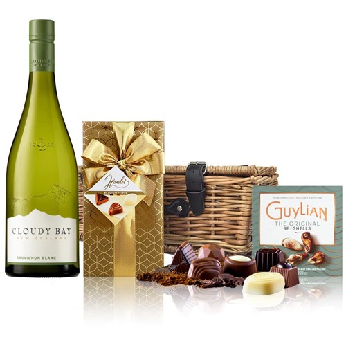 Cloudy Bay Sauvignon Blanc 75cl White Wine And Chocolates Hamper